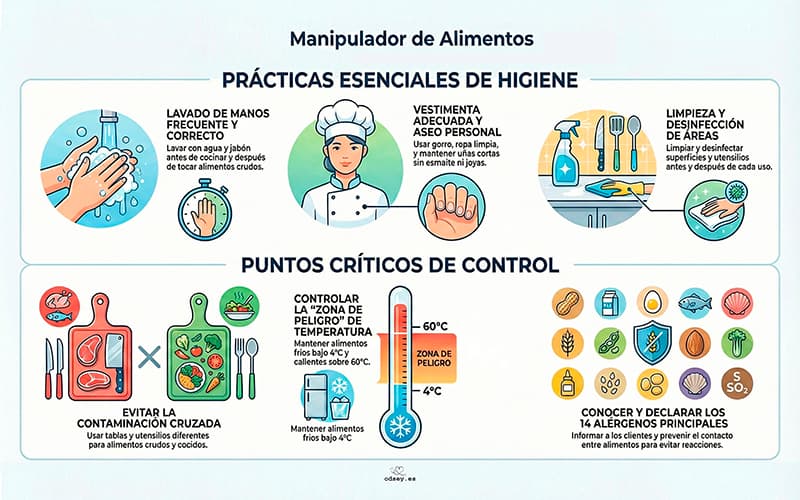 Materiales curso de Manipulador de Alimentos y Primeros Auxilios con IA