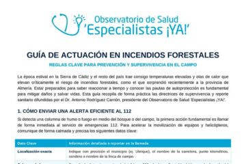 Cómo debemos actuar ante incendios forestales