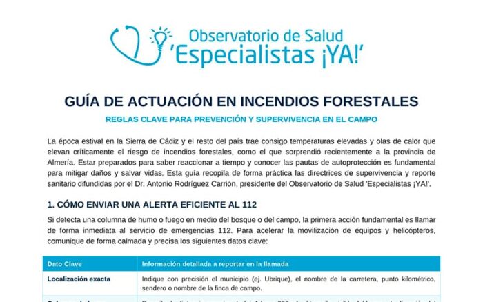 Cómo debemos actuar ante incendios forestales