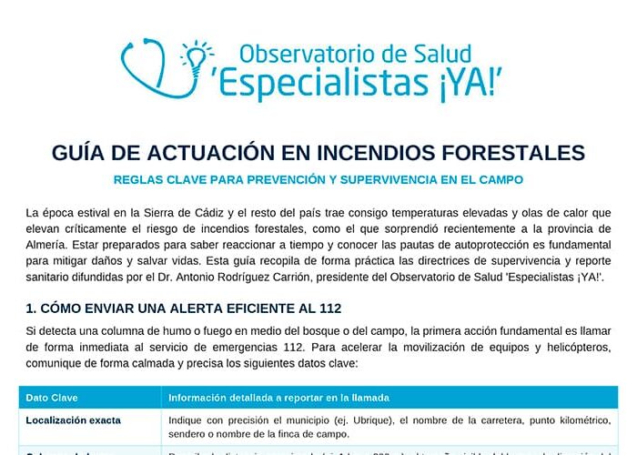 Cómo debemos actuar ante incendios forestales